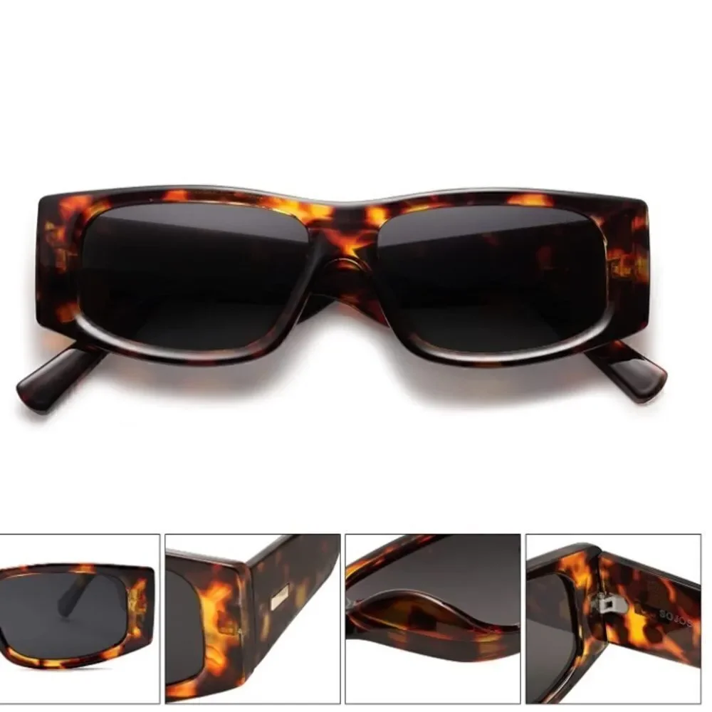Retro Vintage Rectangular Sunglasses